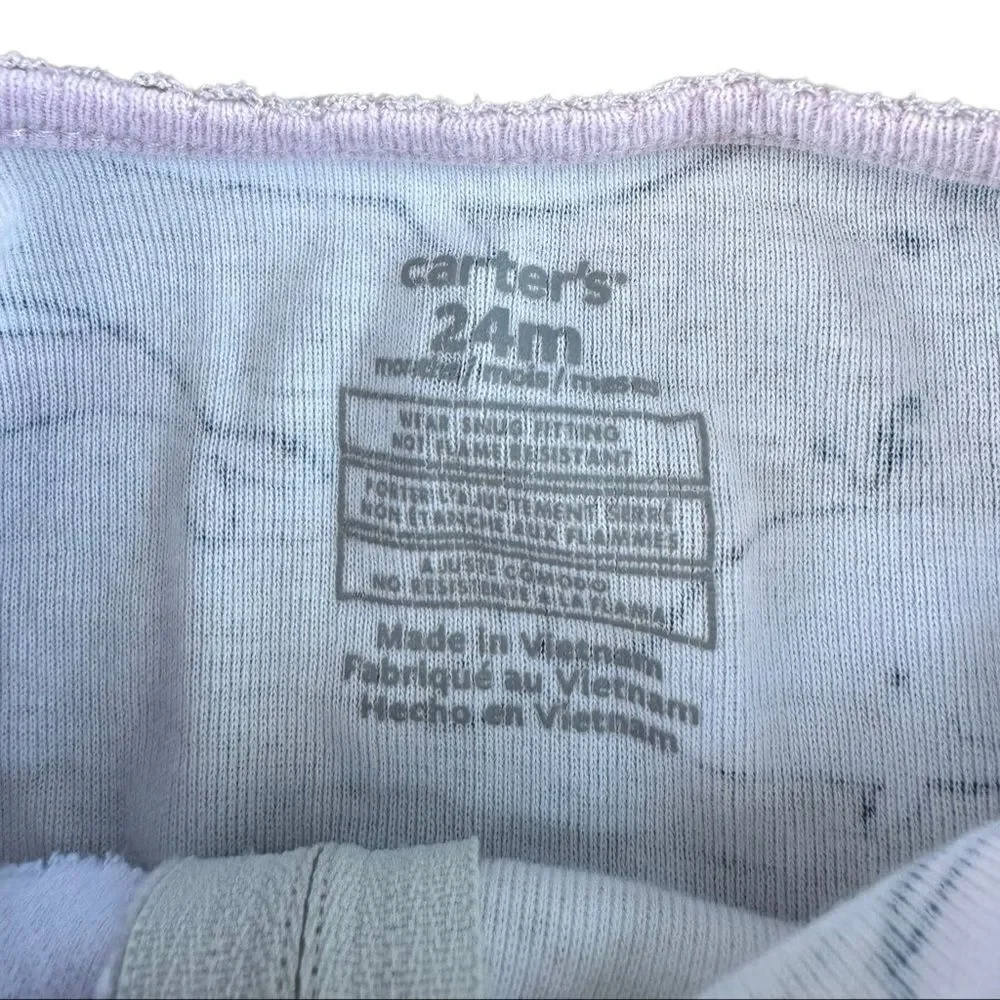 Carter's Baby Girls 1-Pc. Whale-Print Cotton Footed Pajamas Size 24M